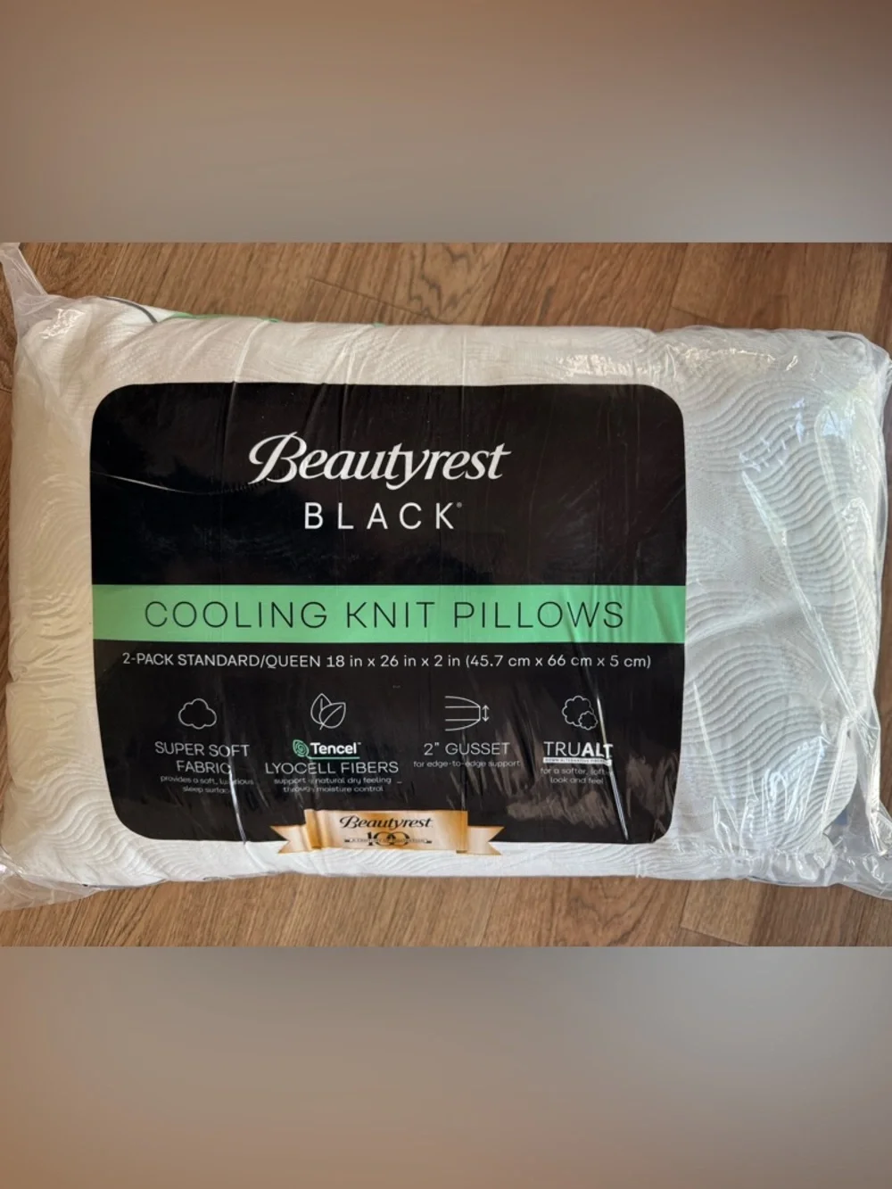 BEAUTYREST BLACK 2pk Luxurious Down Alternative Pillows